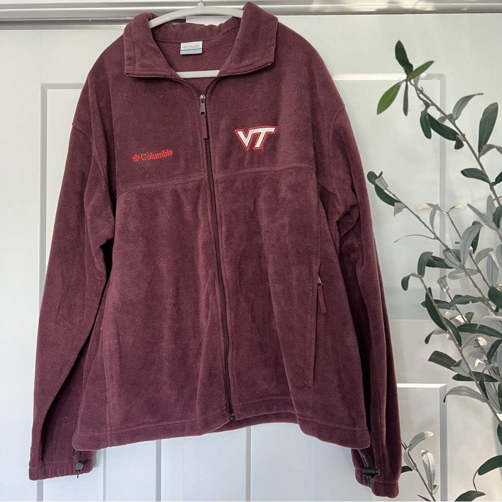 Columbia Burgundy Fleece Jacket